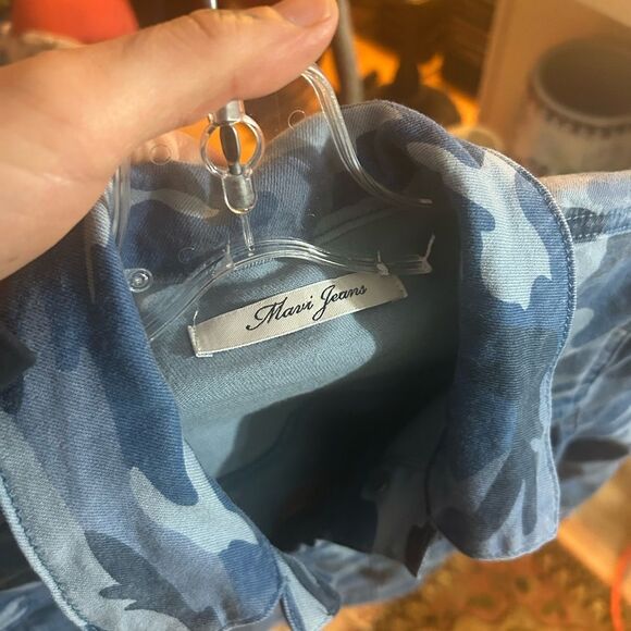 Y2K Mavi Blue Camo Jean Jacket XS - Picture 6 of 14